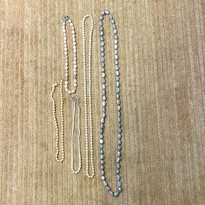 Various Faux Pearl and Stone Necklaces